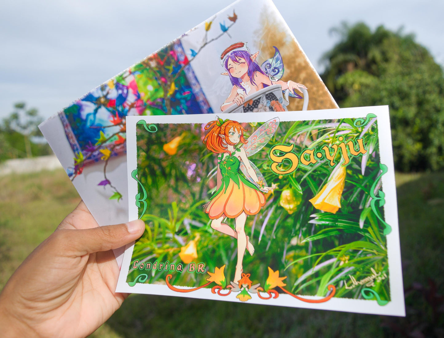 Tea & Petals Codex ~ Conjunto de prints/cartão postal de fadas (2 peças)