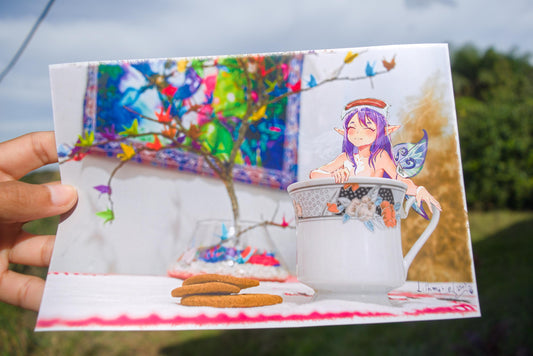Tea & Petals Codex ~ Conjunto de prints/cartão postal de fadas (2 peças)