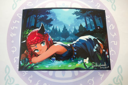 Tea &amp; Petals Codex ~ Conjunto de prints/cartão postal de fadas (2 peças)